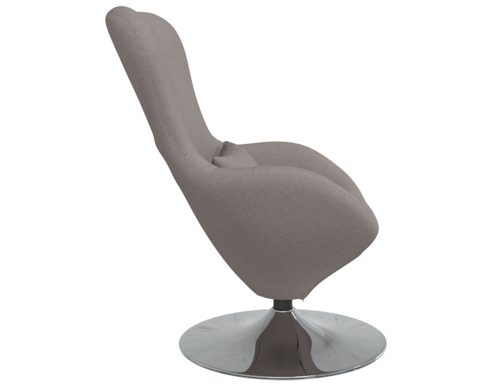 Sonata H Яйцевиден стол от таупе плат