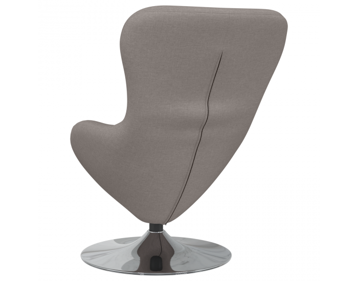 Sonata H Яйцевиден стол от таупе плат