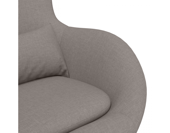 Sonata H Яйцевиден стол от таупе плат