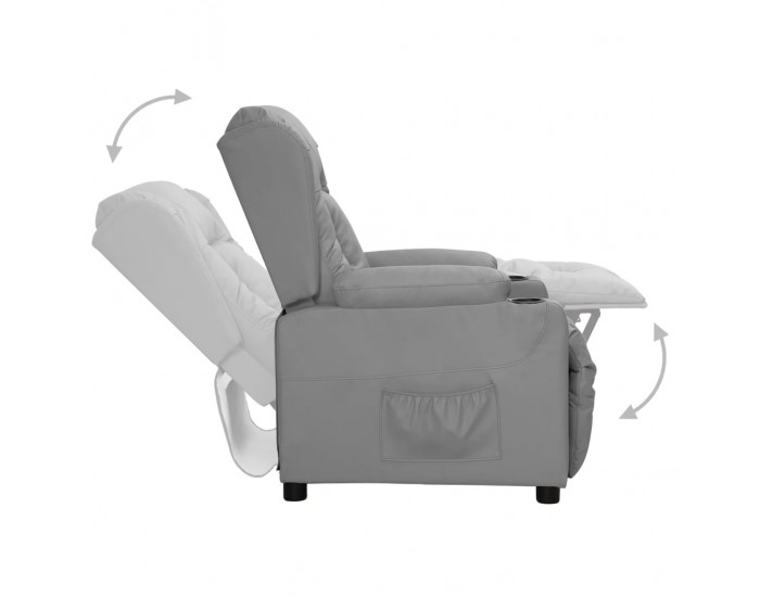 Sonata H Наклоняем стол, сив, изкуствена кожа