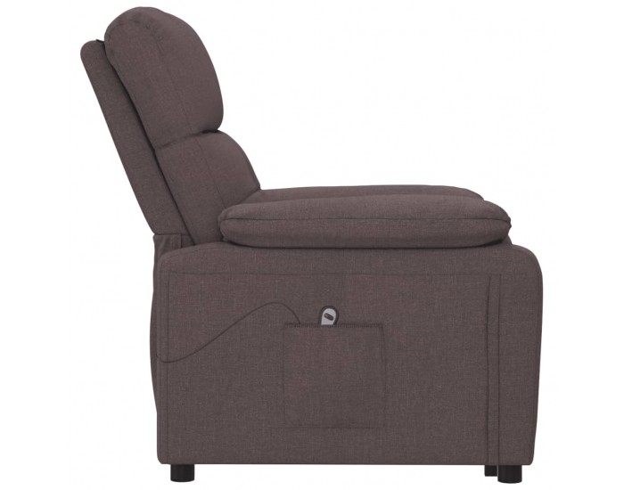 Sonata H Електрически реклайнер стол, тъмнокафяв, текстил