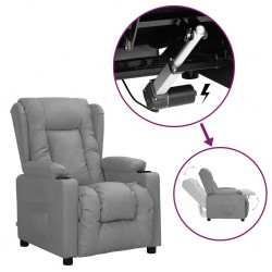 Sonata H Изправящ стол, сив, изкуствена кожа - Мека мебел