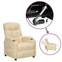 Sonata H Изправящ стол, кремав, текстил - Мека мебел