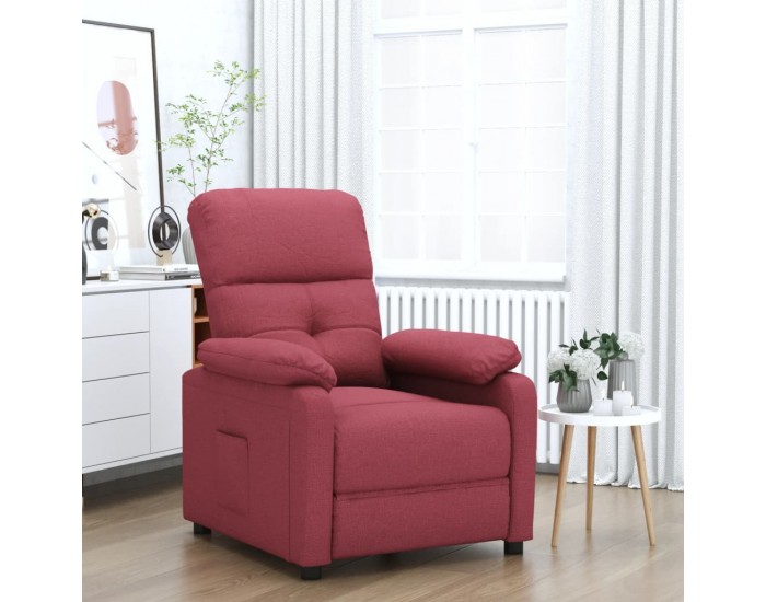 Sonata H Стол реклайнер, виненочервен, текстил