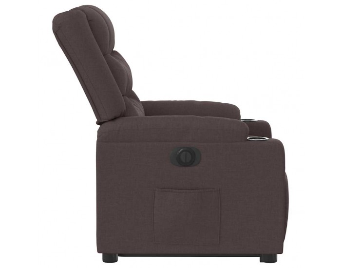 Sonata H Електрически изправящ реклайнер стол, тъмнокафяв, текстил