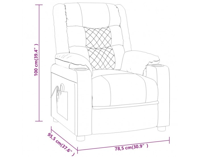 Sonata H Реклайнер стол, виненочервен, изкуствена кожа