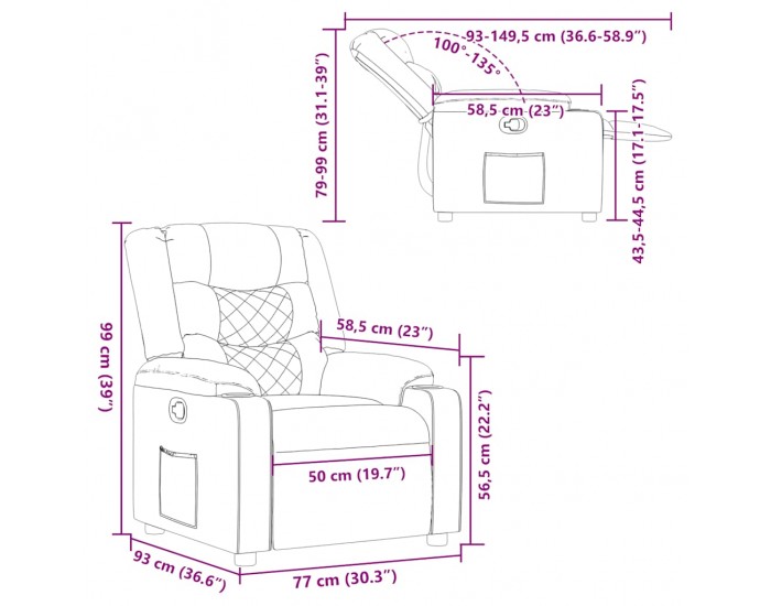 Sonata H Стол наклоняем, кафяв, текстил