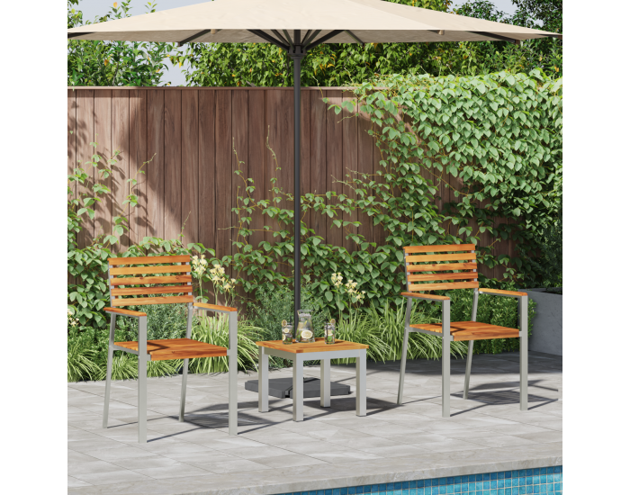 Комплект за градинско хранене Sonata H 3 части от масивна тикова дървесина