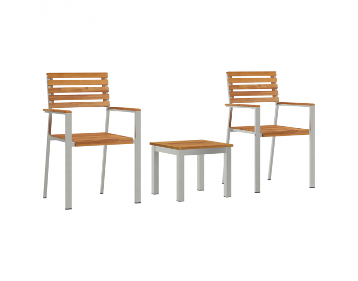 Комплект за градинско хранене Sonata H 3 части от масивна тикова дървесина