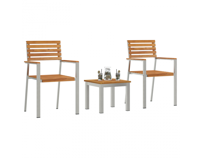 Комплект за градинско хранене Sonata H 3 части от масивна тикова дървесина