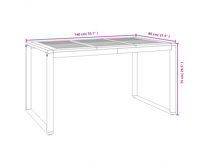 Sonata H 5 Частен Градински Трапезен Комплект Черен Поли Ратан Акация