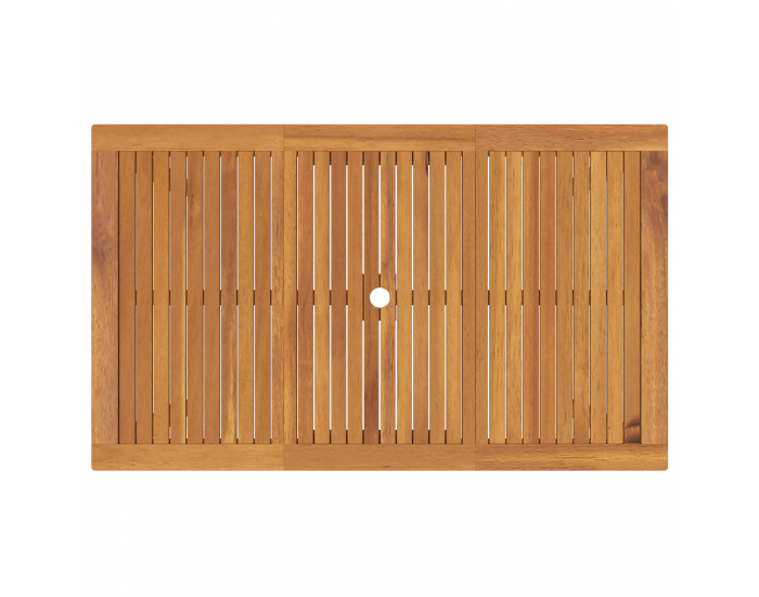 Комплект градинска трапезария Sonata H от 7 части с сиво полиратан и тиково дърво