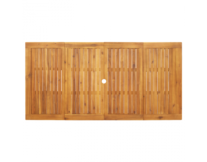 Градински трапезен комплект Sonata H 9 части Черен полиротан акация