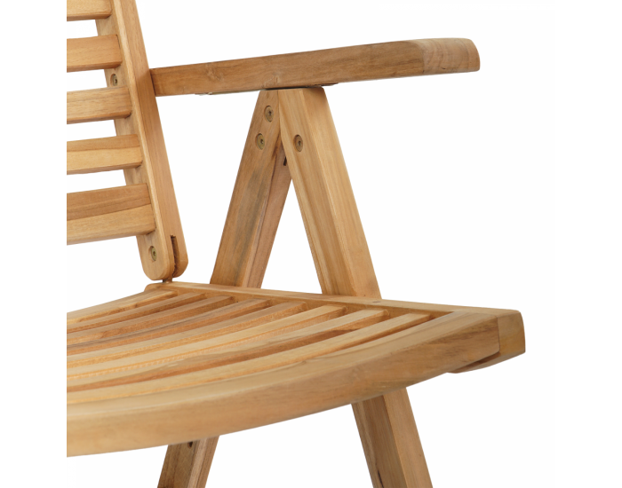 Сгъваеми градински столове Sonata H 6 бр. Масивна тикова дървесина