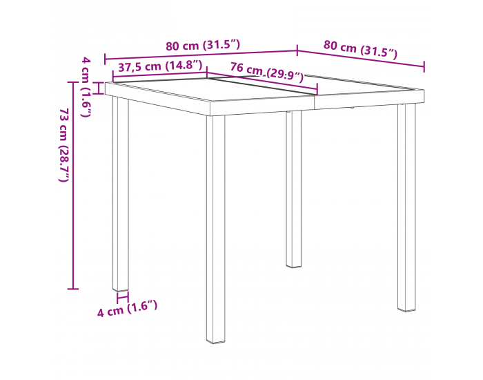 Sonata H 5 Позиционен градински комплект Кафяв Полимерен ратан