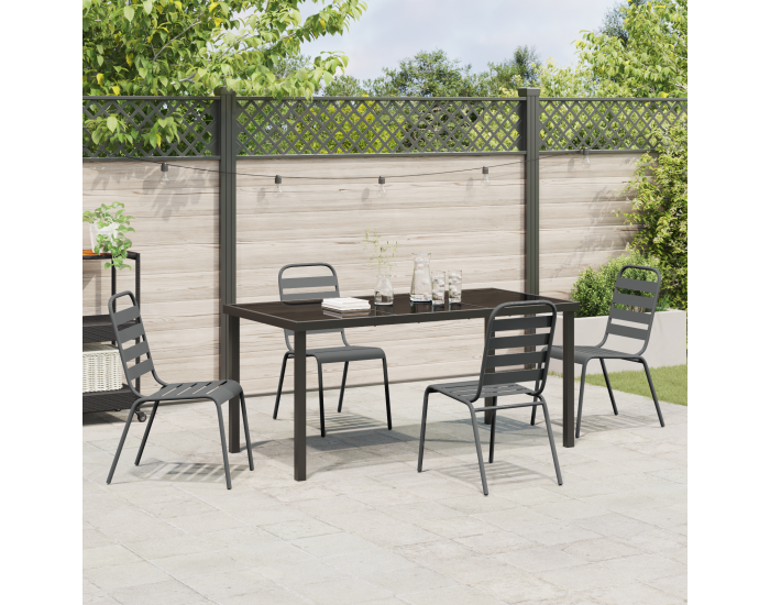 Sonata H 5 частен комплект за хранене в градината Тъмно сива стомана