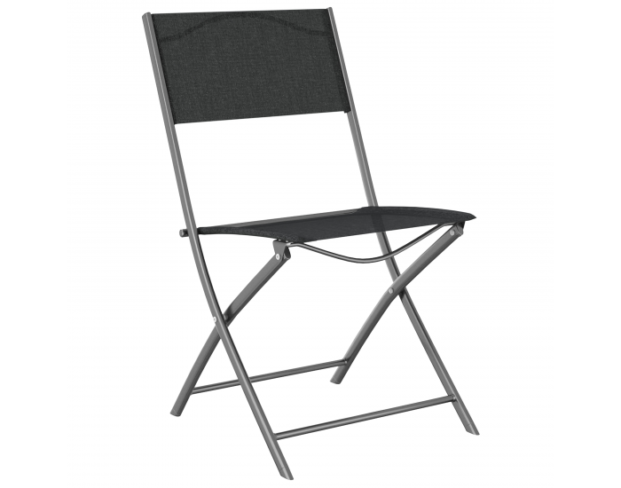 Sonata H 5 Частен градински комплект за хранене - Черен текстилен и стомана