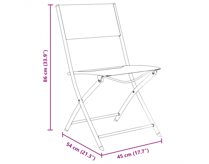 Sonata H 5 Частен градински комплект за хранене - Черен текстилен и стомана