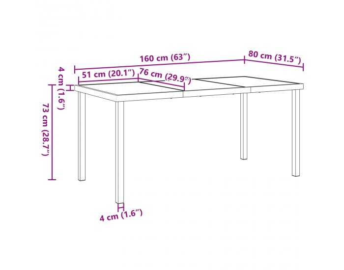 Sonata H 5 части градински трапезен комплект с възглавници светлосив полиратан