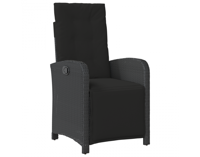 Sonata H 5 частен градински трапезен комплект с възглавници Черен полиратан