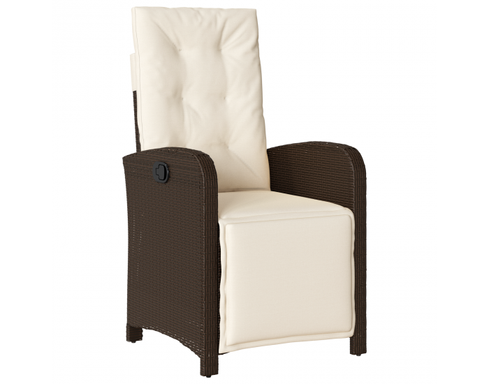 Sonata H 5 части градински трапезен комплект с възглавници кафяв полиратан