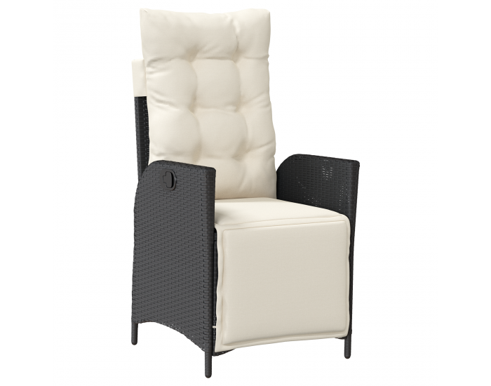 Sonata H 5 Членен комплект градински мебели черен поли ратан