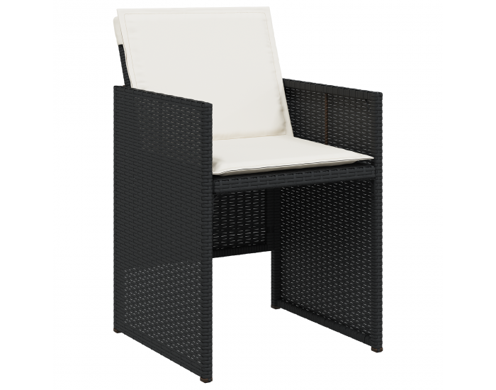 Sonata H 5 Членен комплект градинско хранене с възглавници черен полиратан