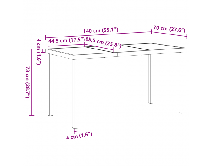 Sonata H 5 частен комплект градински мебели с възглавници Черен полиратан