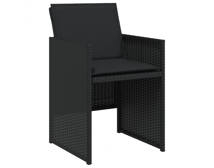 Sonata H 5 частен комплект градински мебели с възглавници Черен полиратан