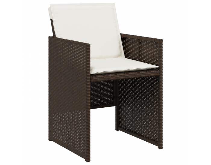 градински комплект за хранене Sonata H с възглавници Кафяв полиратан