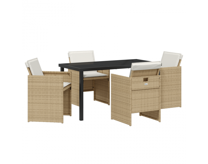 Sonata H 5 набор от градински столове с възглавници бежово полиестер