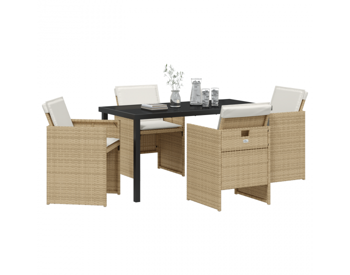 Sonata H 5 набор от градински столове с възглавници бежово полиестер