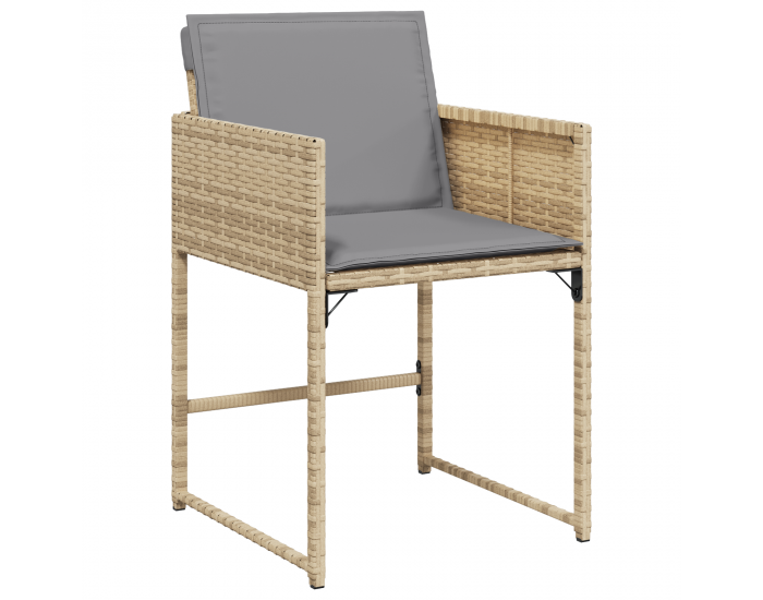 Sonata H 5 частен градински комплект за хранене с възглавници бежов полиратан