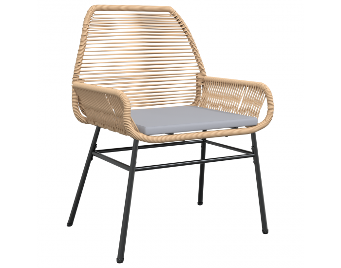 Sonata H 5 частен комплект за обяд в градината с възглавници Кафяво Полиратан