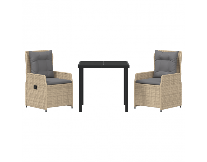 Sonata H 3-частов комплект за градинско хранене Бежов полиратан