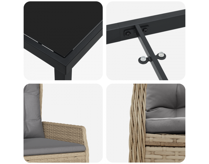 Sonata H 5 Часов Градински Комплект за Хранене Бежов Полирата