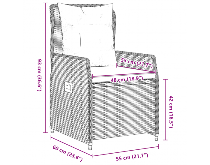 Sonata H 5 Часов Градински Комплект за Хранене Бежов Полирата