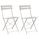 Сгъваеми градински столове Sonata H - 2 броя, бежови, метални