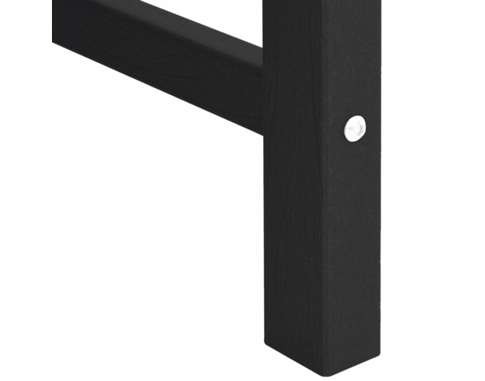 Sonata H Черна пейка 120 см HDPE