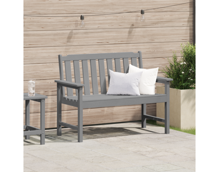 Sonata H Градинска пейка Светлосива 120 см HDPE