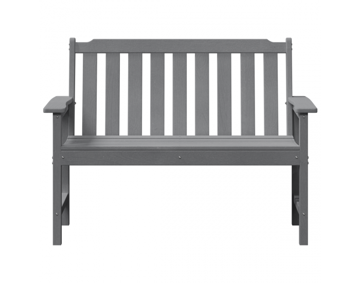 Sonata H Градинска пейка Светлосива 120 см HDPE