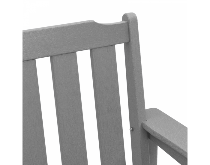 Sonata H Градинска пейка Светлосива 120 см HDPE