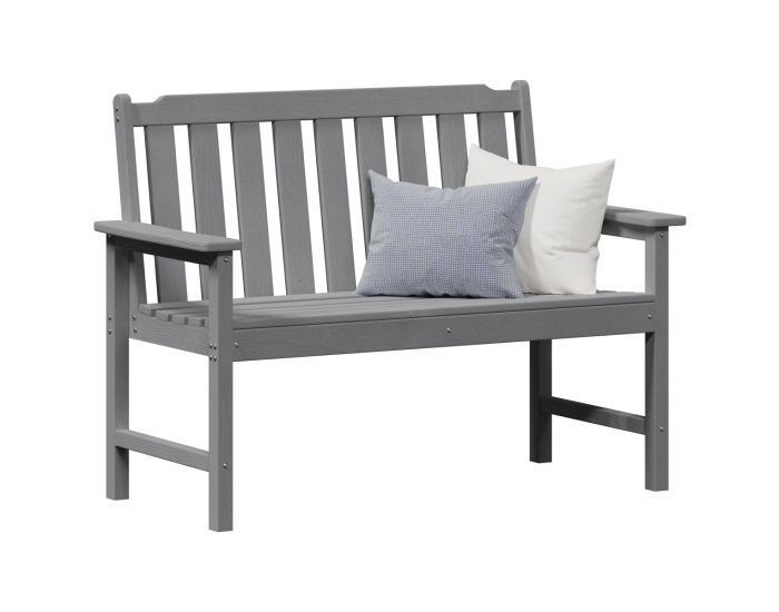 Sonata H Градинска пейка Светлосива 120 см HDPE