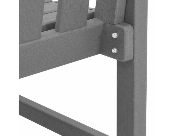 Sonata H Градинска пейка Светлосива 120 см HDPE