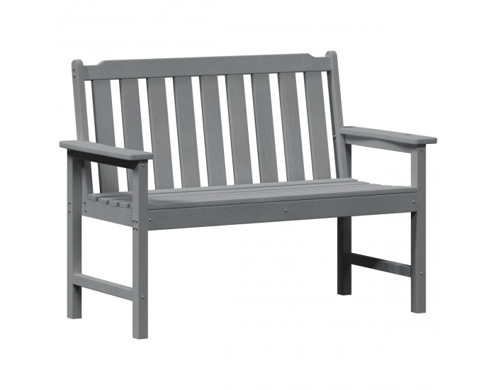 Sonata H Градинска пейка Светлосива 120 см HDPE