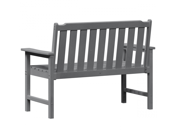 Sonata H Градинска пейка Светлосива 120 см HDPE