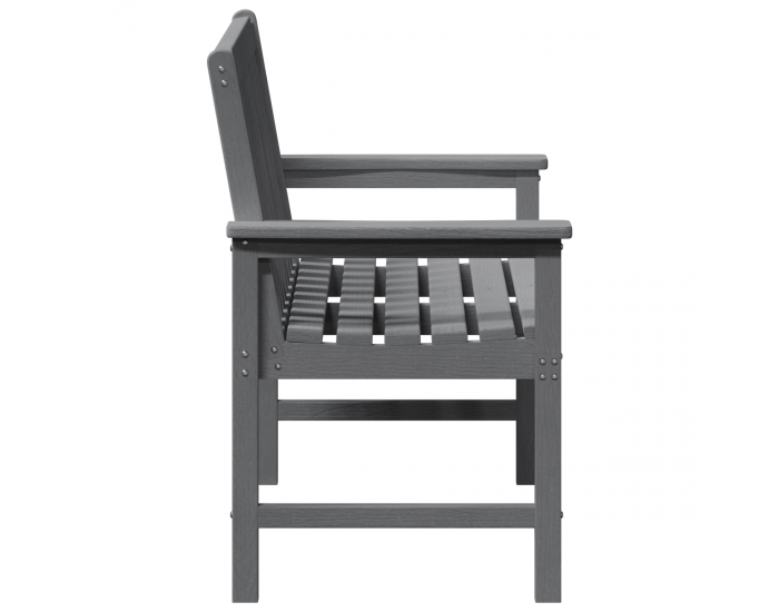 Sonata H Градинска пейка Светлосива 120 см HDPE