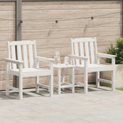 Sonata H Градински Dining Chairs 2 бр Бял HDPE Sonata H Градински Dining Chairs 2 бр Бял HDPE - Градински столове
