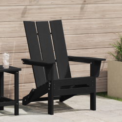 Sonata H Сгъваем Adirondack стол Черен 74.5x80.5x90 см HDPE - Градински столове