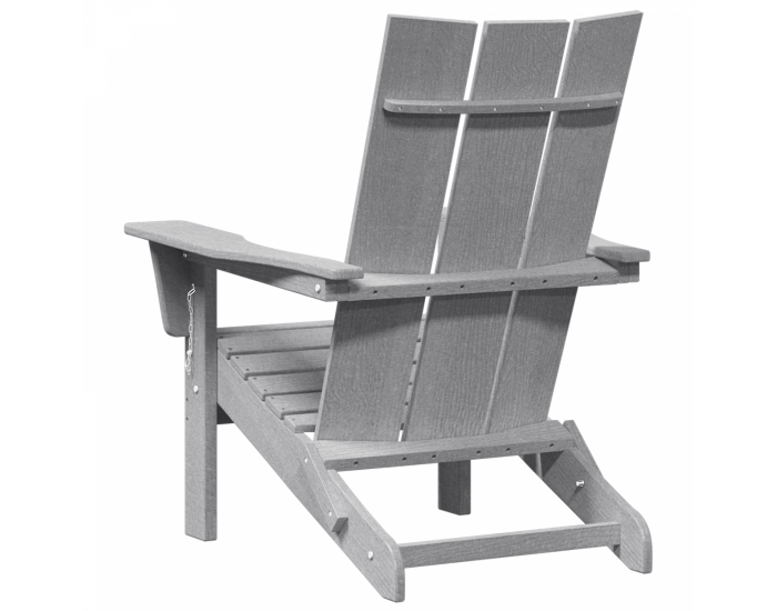Sonata H Сгъваем Adirondack стол Светло сиво 74.5x80.5x90 см HDPE